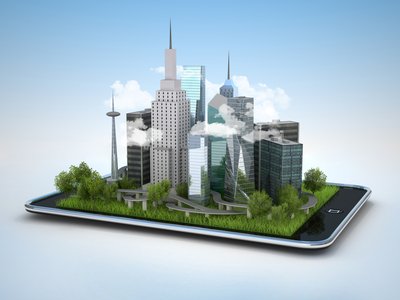 Tablet smartphone smart buildings