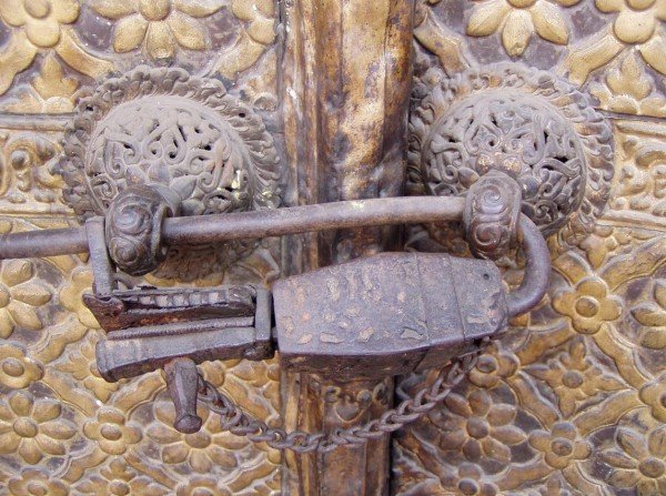 medieval lock in katmandhu