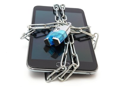 mobile security with mobile phone and lock