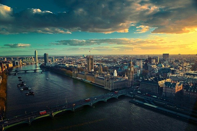 london river sunset