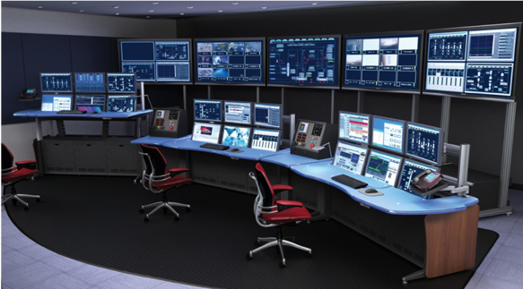 A typical Security control Room