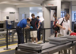 Airport customs security scanning