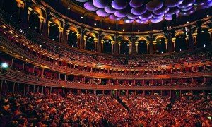 Inside the auditorium at the Royal Albert Hall