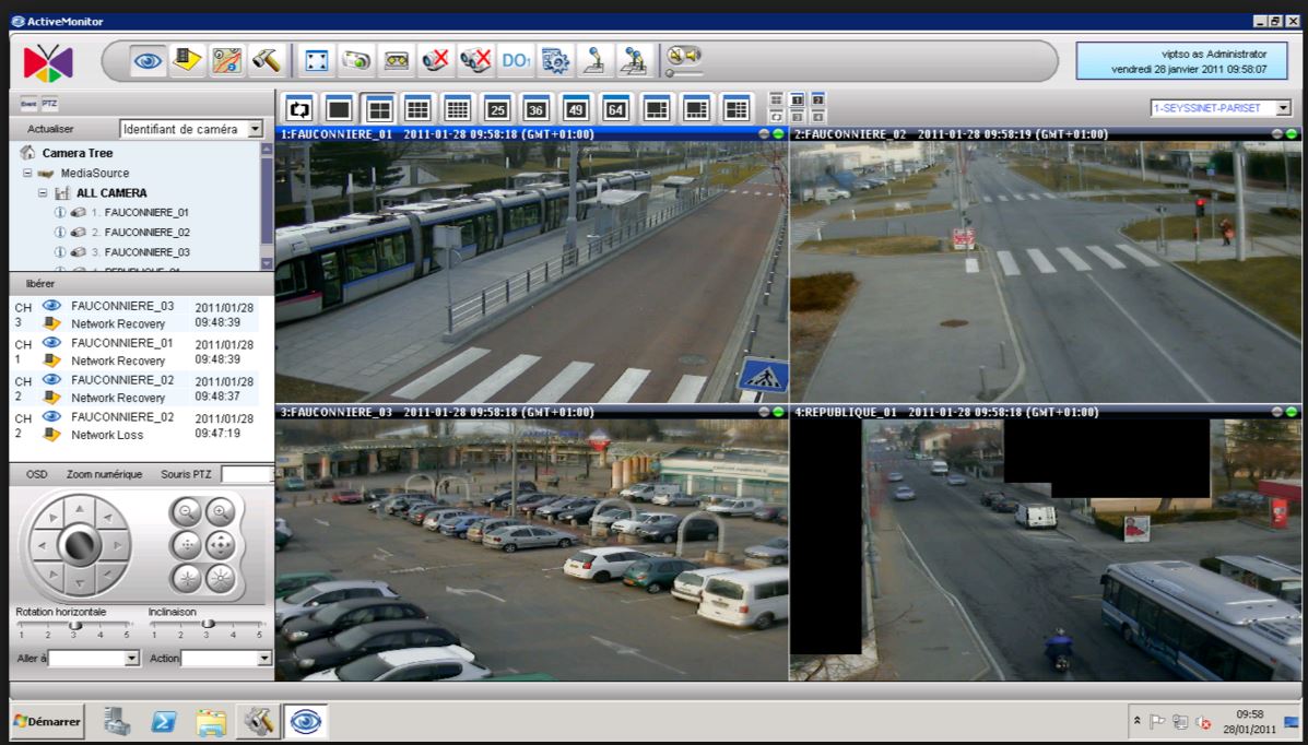 ¿Qué software se usa en la cámara CCTV?