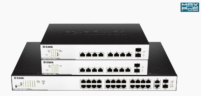 DGS-1100 MP MPP Series high PoE power budget smart switches