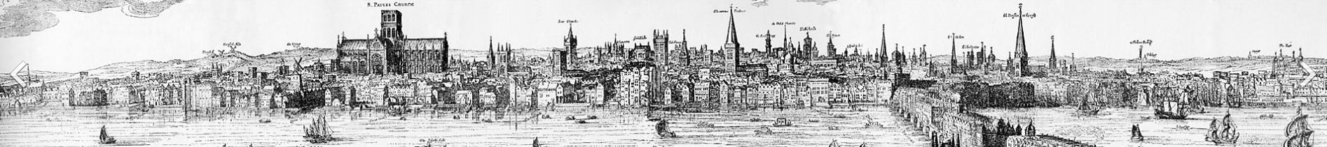 Panorama of the City of London in 1616 by Claes Visscher