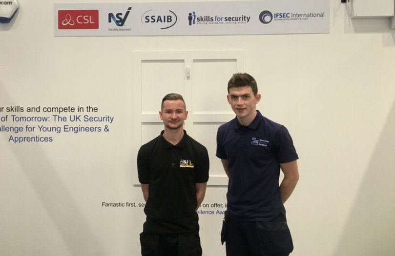 Jonathan-English of H&J Martin and Padraig Lennon of NM Fire & Security, who together took third place overall in the Engineers of Tomorrow competiton