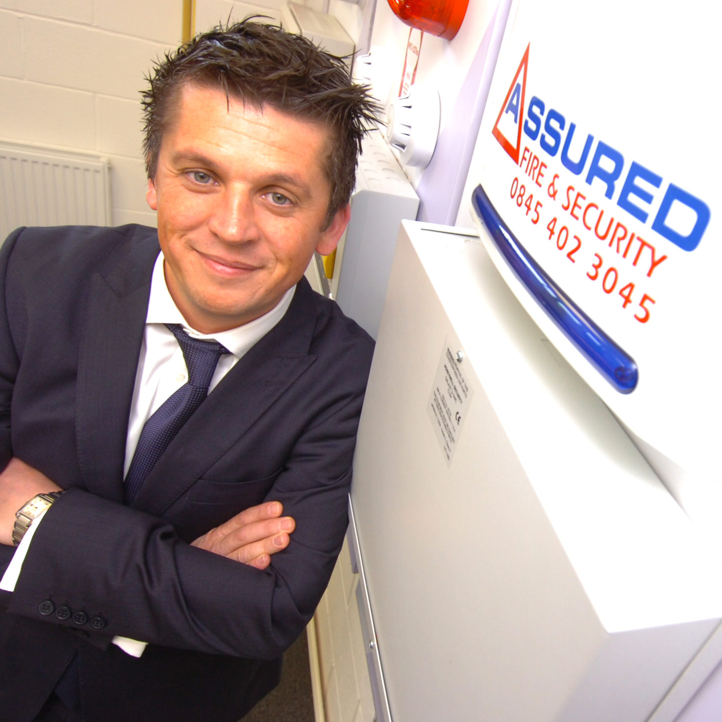Simon Stokes, of Assured Fire and Security at Dinnington office
