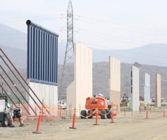 Pictured: Prototypes for Donald Trump’s border wall erected in San Diego