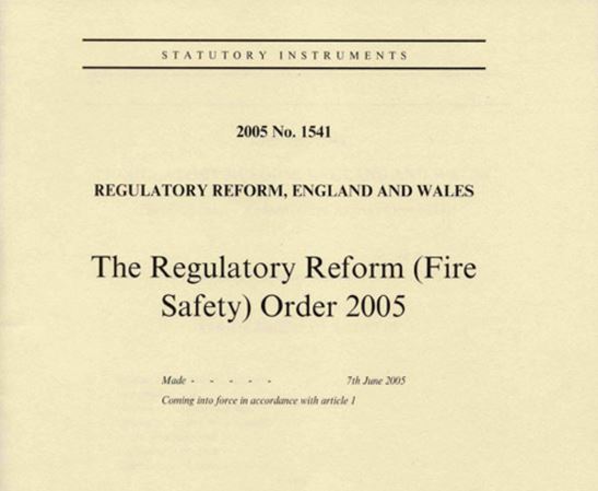 RegulatoryReform-FireSafety-Order