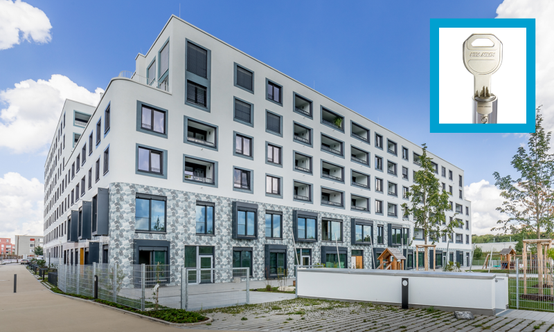 A master key system from ASSA ABLOY has been installed at a Munich housing development for heightened security for residents.